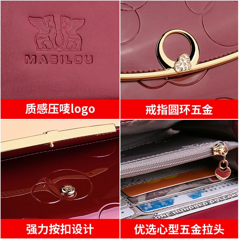 Womens Wallets Carteras Para Mujer Long Purse for Women with Cell Phone Pocket Luxury Designer Leather Wallet RFID Protect