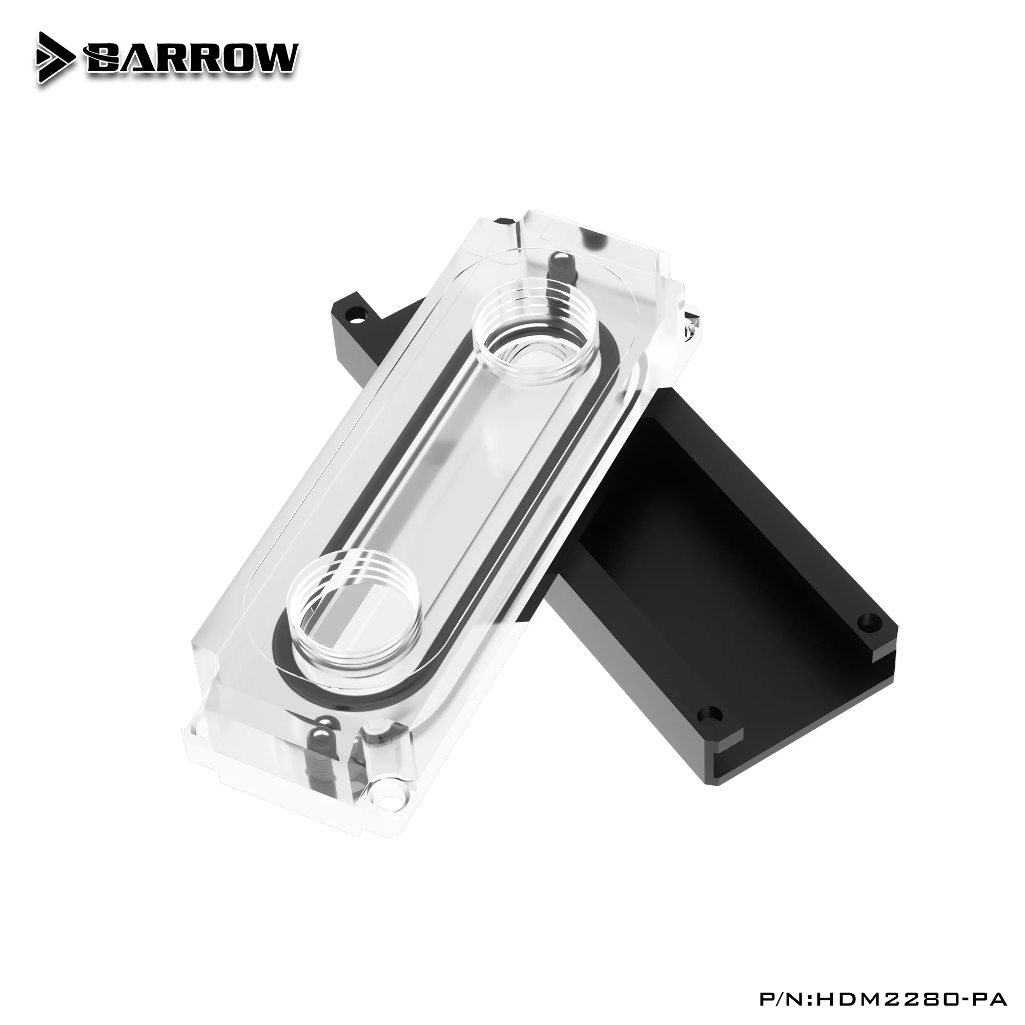 Водяной блок BARROW подходит для 2280, 22110 PCIE SATA M.2 M2 SSD-кулер, G1/4 дюйма, черный, серебристый, HDM2280-PA