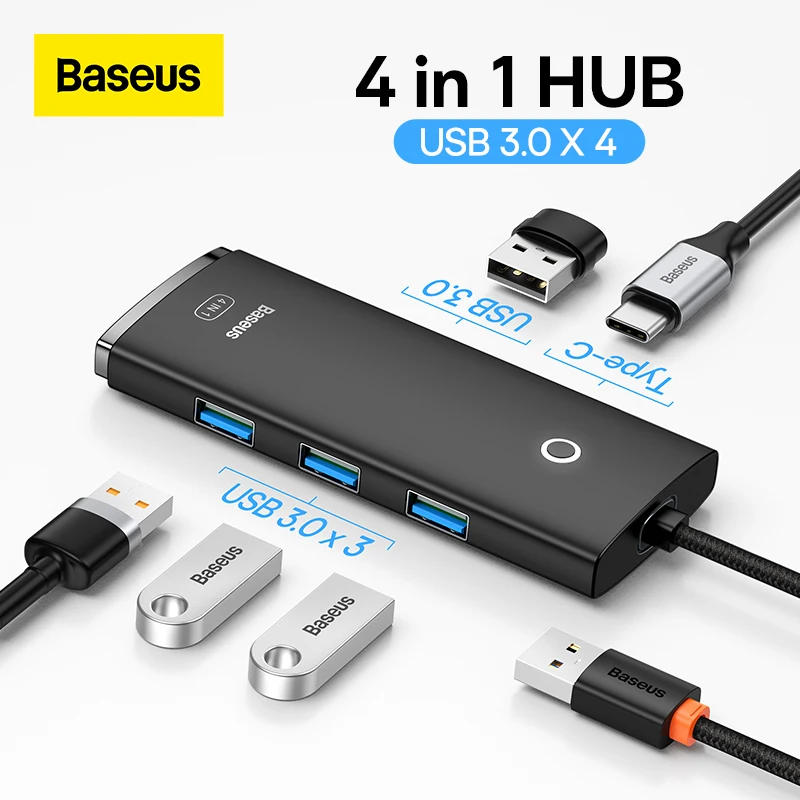Baseus Lite серия 4-портовый usb-концентратор адаптер USB Type C к 3 0 концентратор сплиттер
