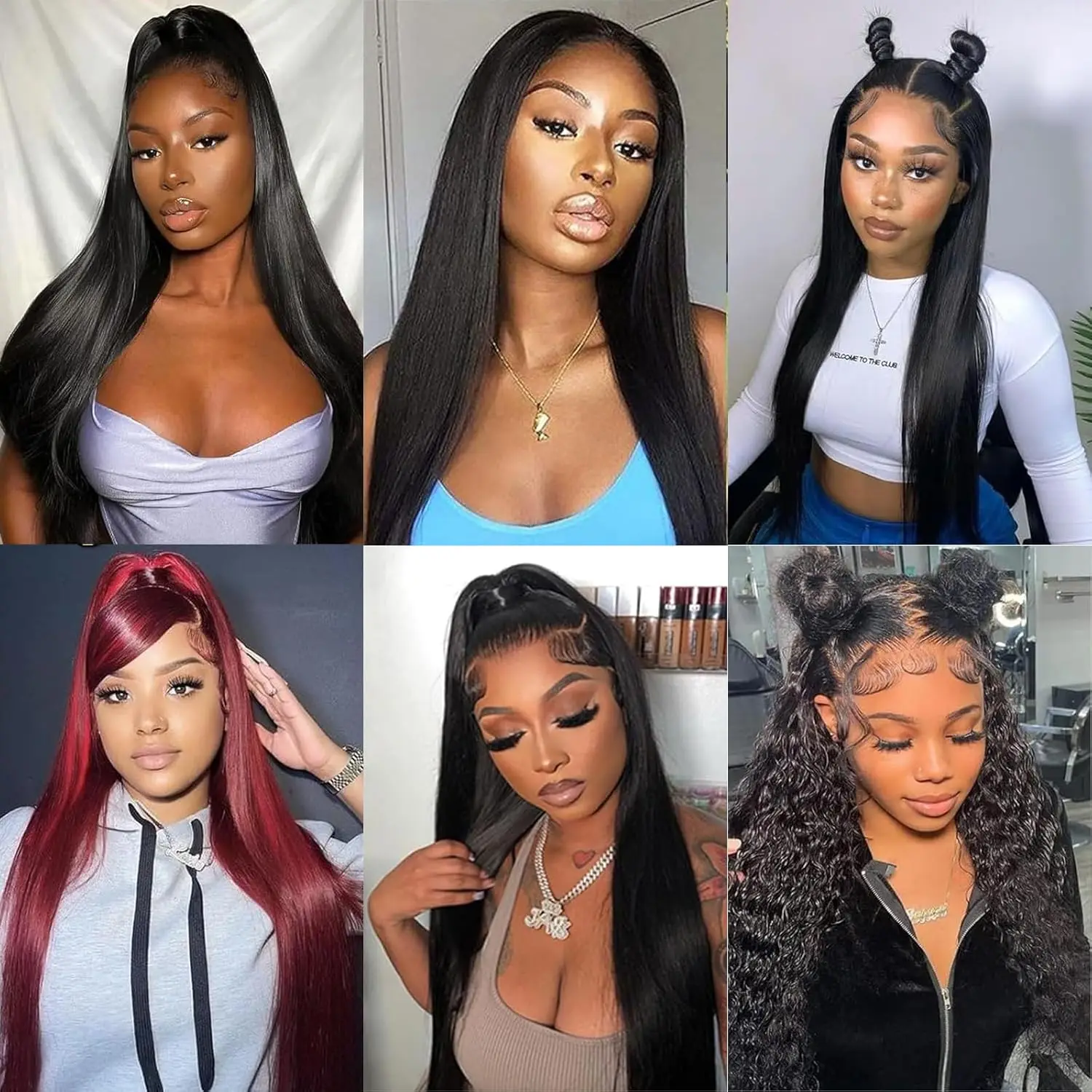 Бесклеевые парики из натуральных волос готовые к ношению прямые 13x6 на кружеве