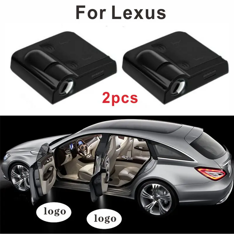 

2pcs Car LED Door Badge Logo Welcome Light Laser Projector Shadow Ghosting Change Decorative Light for Lexus ES RX LS NX UX