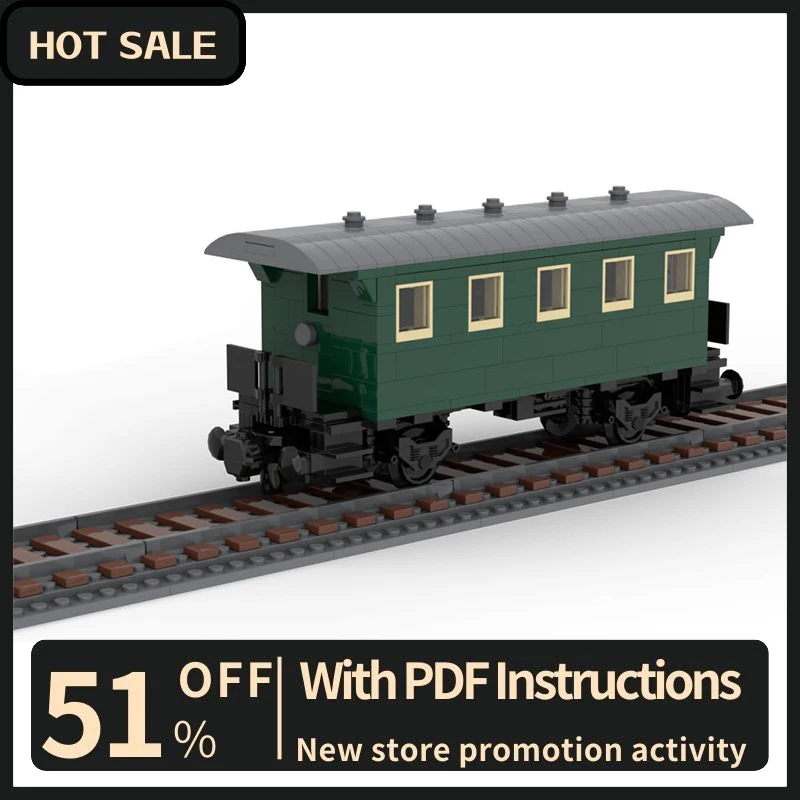 Новинка 448 шт. город хит продаж транспортировочный пассажирский вагон 2 оси