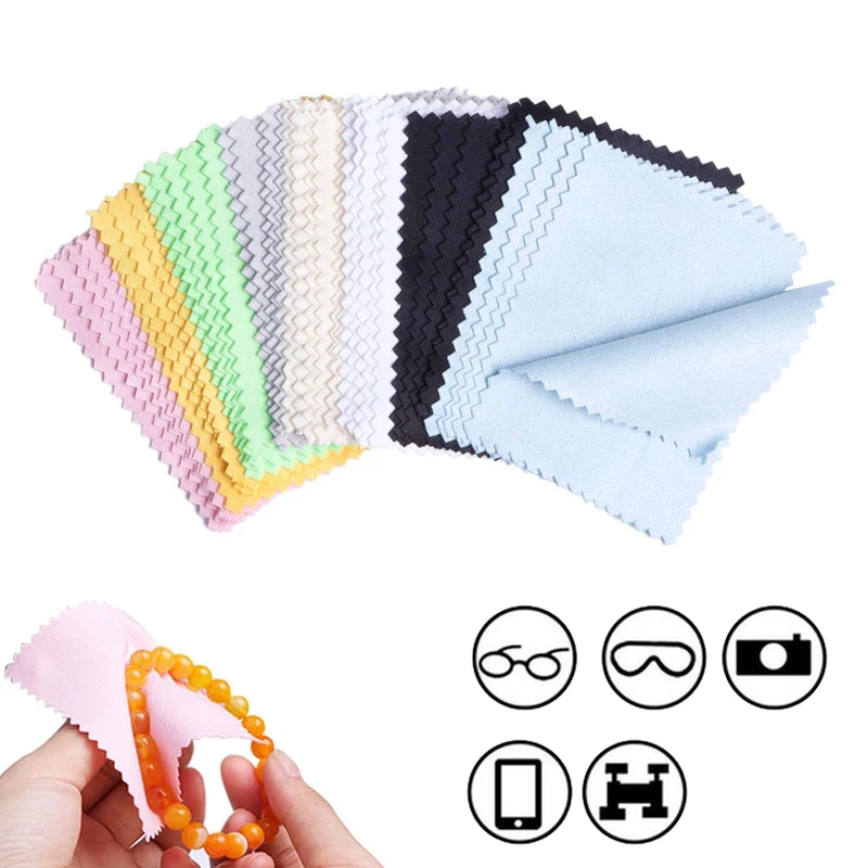 

Random Color Cleaning Polishing Cloth Multifunction Reusable Clean Wipes For Computer Laptop Phones Screen Eyeglasses Jewelry