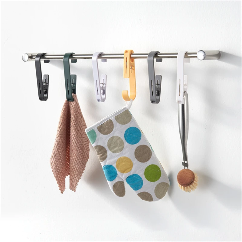 

Multi-purpose Wall Organizer Hook Behind-door Key Cloth Hanger Hook Bathroom Robe Towel Holder Rack Kitchen Hardware Shelf Hook