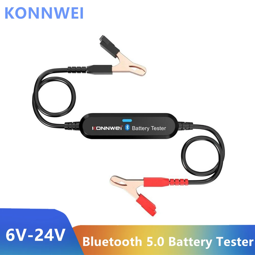 KONNWEI Bluetooth Car Battery Tester 12V 100 To 2000CCA Cranking Charging Circut Tester Battery Analyzer 6V 12V 24V Battery Tool
