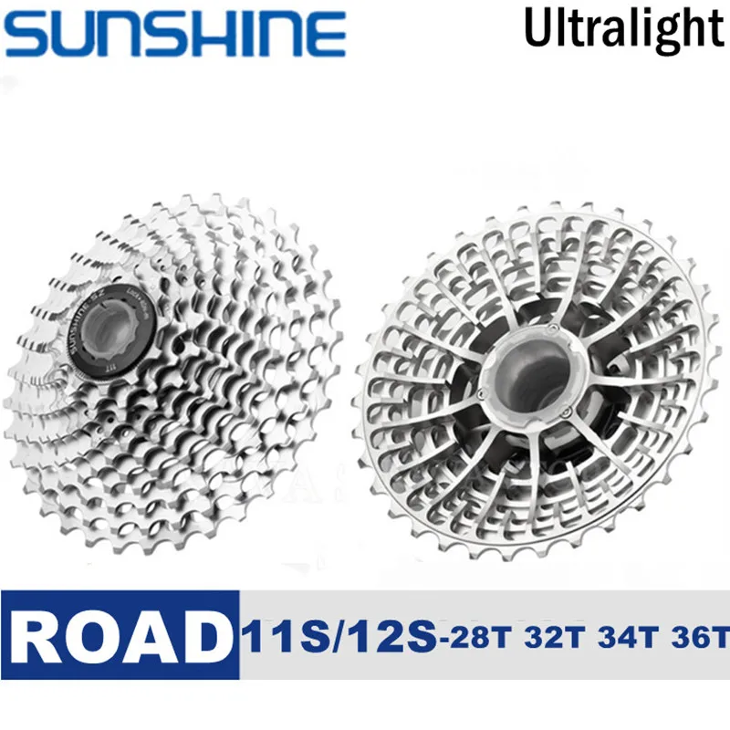 

SUNSHINE Ultralight SLR Road Bike Cassette 11/12 Speed 28T 32T 34T 36T Freewheel K7 Gravel 11V 12V Sprocket For Shimano HG