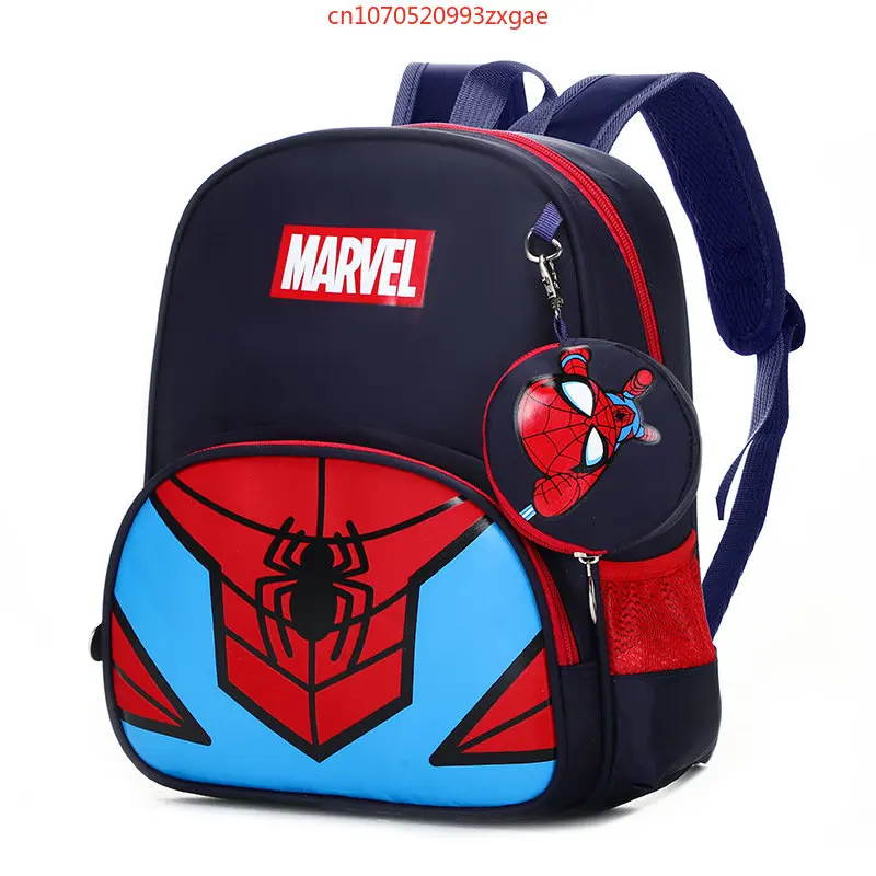 Disney Captain America Kids' Backpack Breathable and Comfortable Iron Man Kids' Schoolbag Waterproof Spider Man child back pack