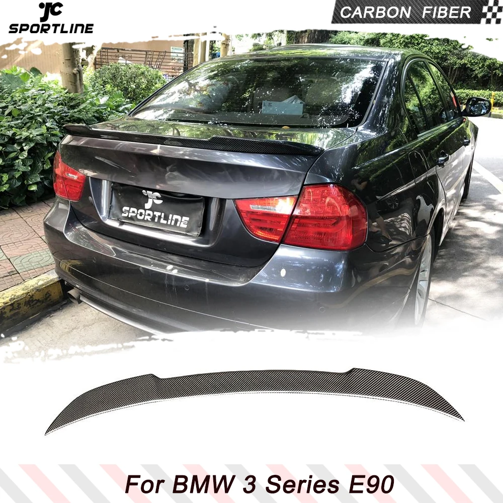 

Car Trunk Spoiler fits BMW 3 Series E90 325I 328I 330I 335I M Sport M3 2005-2012 Carbon Fiber CF Rear Boot Highkick Spoiler Wing