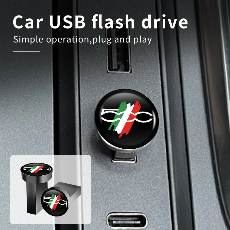 Автомобильный USB-накопитель с памятью для FIAT 500 Abarth Tipo Punto Panda Ducato Stilo Fiorino Doblo Bravo