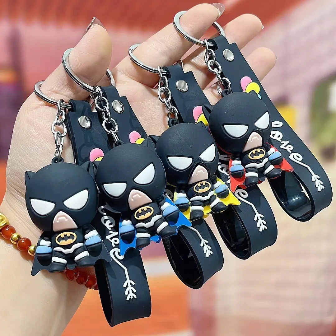 Bandai DC брелок с Бэтменом мультяшное кольцо для ключей супергероем подвеска сумки