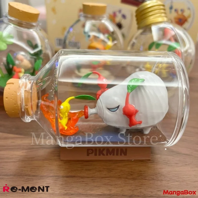 Фото Re-Ment Pikmin Миниатюрная сцена Коллекционный дисплей Vol.1 & Vol.2 Слепая коробка Модная прозрачная стеклянная бутылка Игрушка и хобби №3