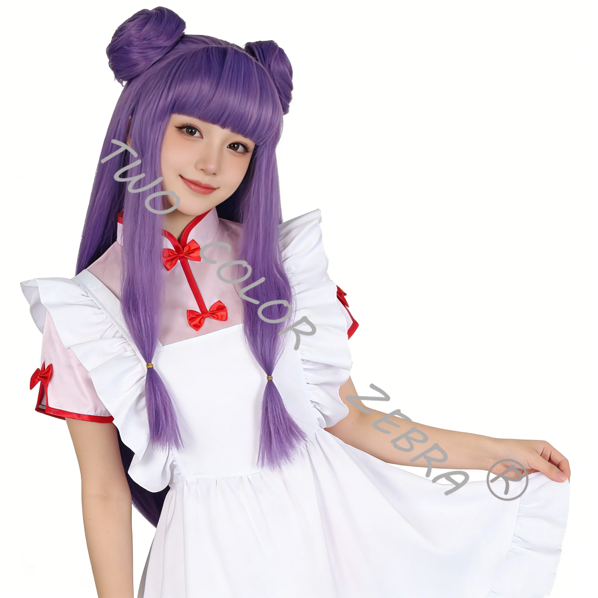 Ranma 12 шампунь, карнавальный костюм, парик, фартук, униформа горничной, платье Cheongsam, головной убор, полный комплект, Хэллоуин, Рождественская вечеринка для девочек (art.: 3920d45bc19f0) - 3920d45bc19f0