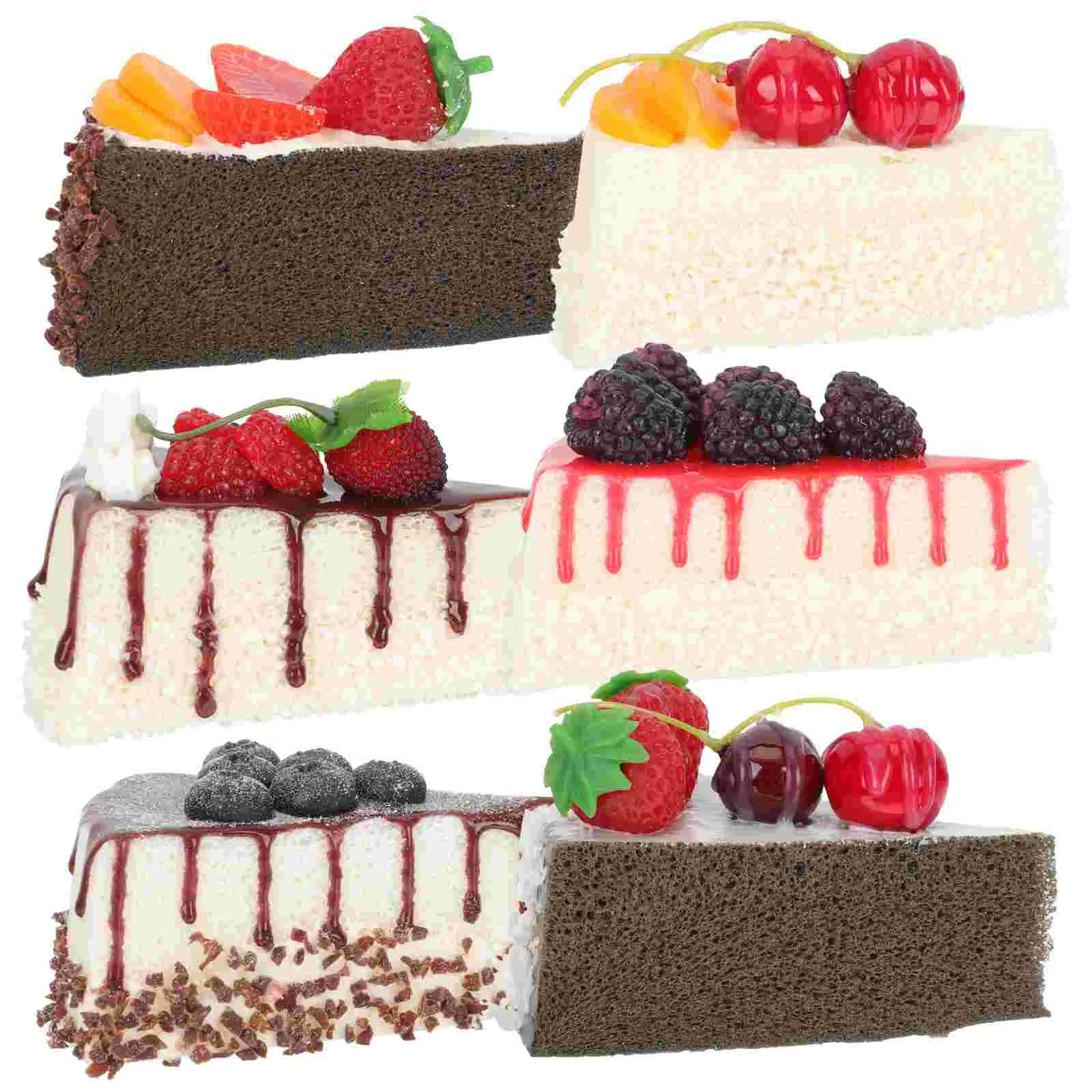 

Simulation Cake Model Slice Models Lovely Food Decor Lifelike Fake Cakes Dessert