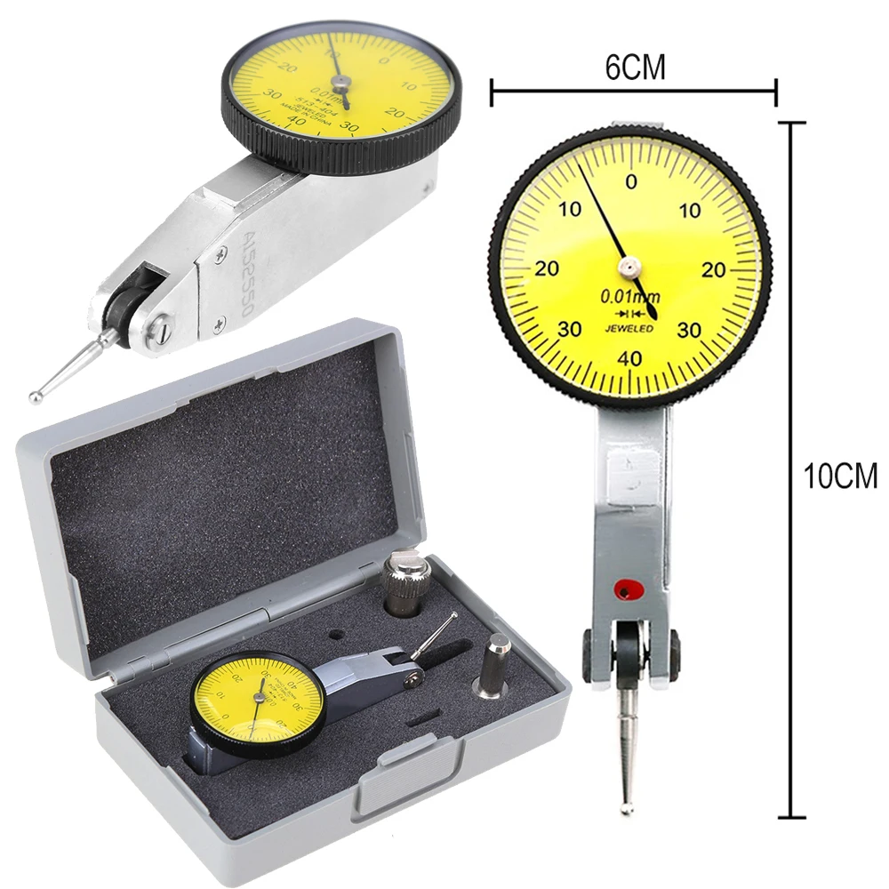

0-0.8mm Precision Dial Gauge Test Lever Indicator Scale Meter Accuracy Indicator Center Finder Micrometre Sensitive Test