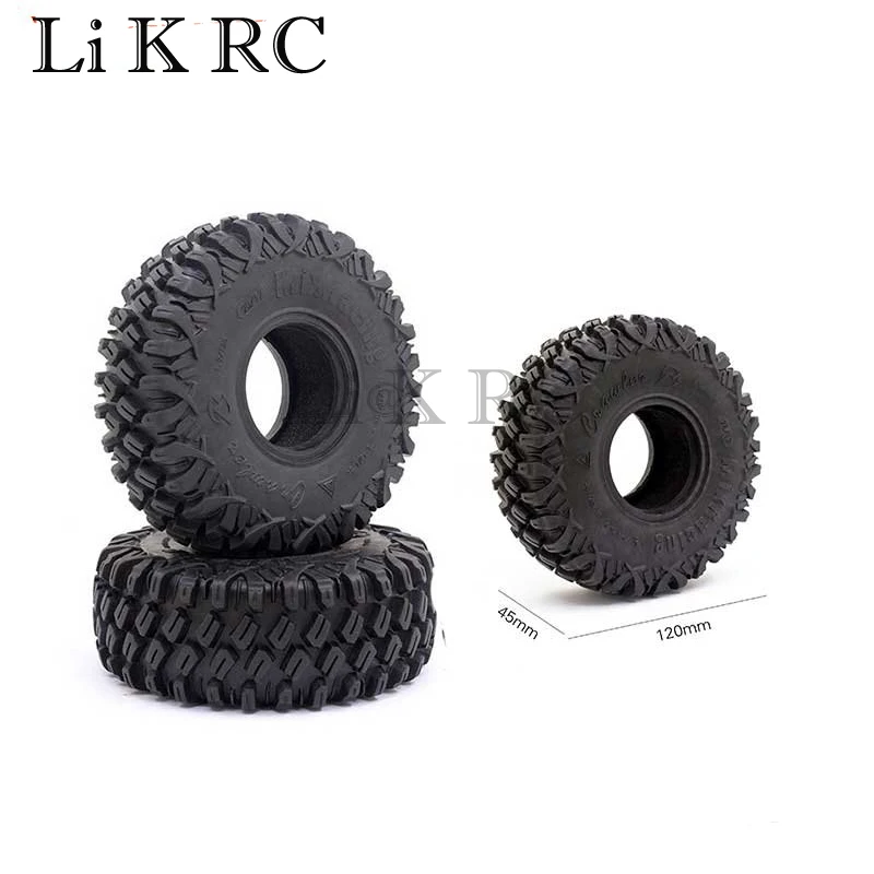

4PCS 120MM 1.9inch Rubber Mud Grappler Tires for 1:10 RC Crawler Axial SCX10 90046 90047 TRX-4 Defender G500 TRX6 G63 YIKONG