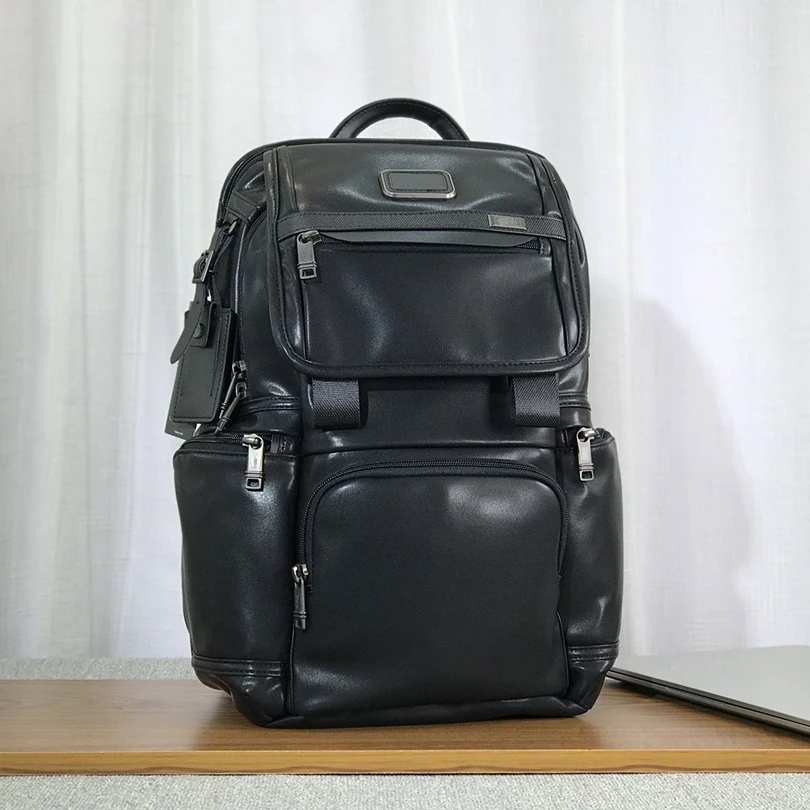 

New black PU backpack men's business fashion casual travel bag computer bag backpack 9603174D3