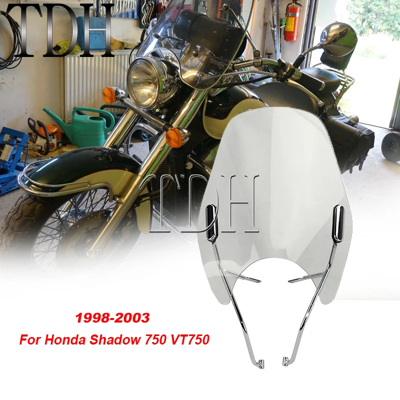 

Motorcycle Mmotorbike Windshield Windscreen for Honda Shadow VT750 VT750C VT750DC ACE Spirit 1998-2003 Cruiser Front Faring