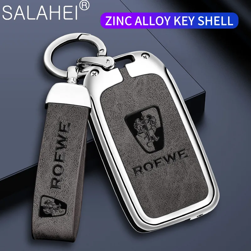 

Zinc Alloy Car Flip Key Fob Case Full Cover Shell For Roewe RX5 I5 I6 MAX RX8 RX3 ERX5 2017 2018 2019 2020 Keychain Accessories