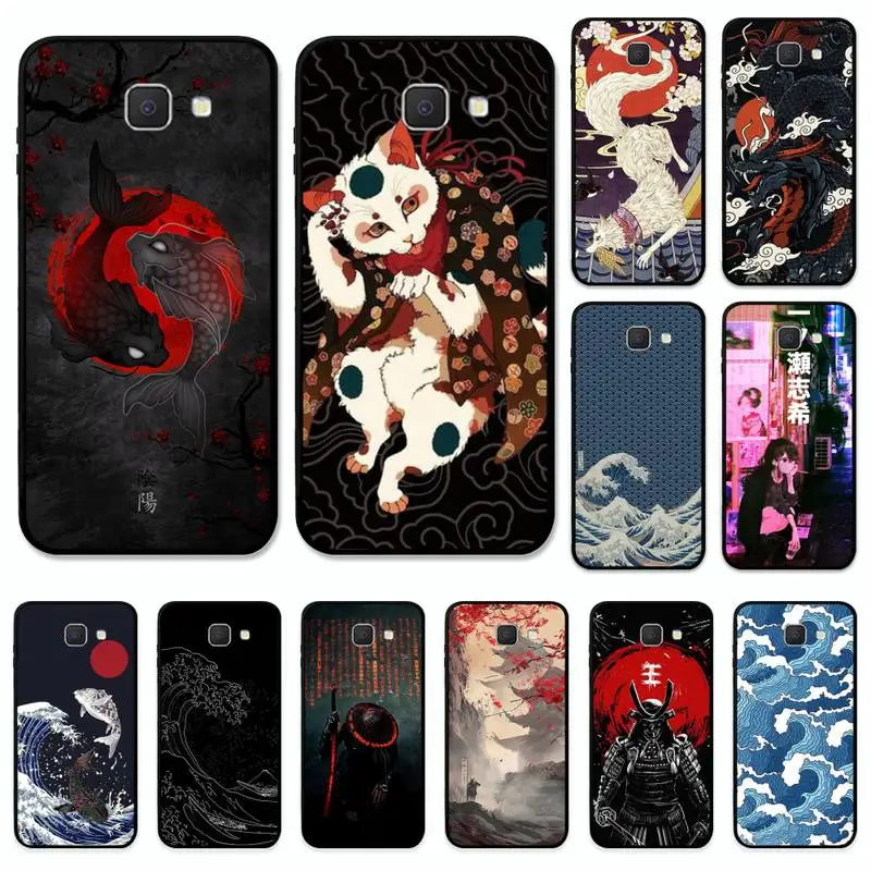 

Japanese Style Art Phone Case for Samsung J 2 3 4 5 6 7 8 prime plus 2018 2017 2016 core cover