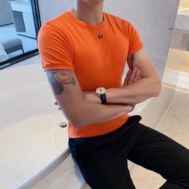 

Мужская футболка с коротким рукавом, повседневная дизайнерская футболка в Корейском стиле, лето 2022