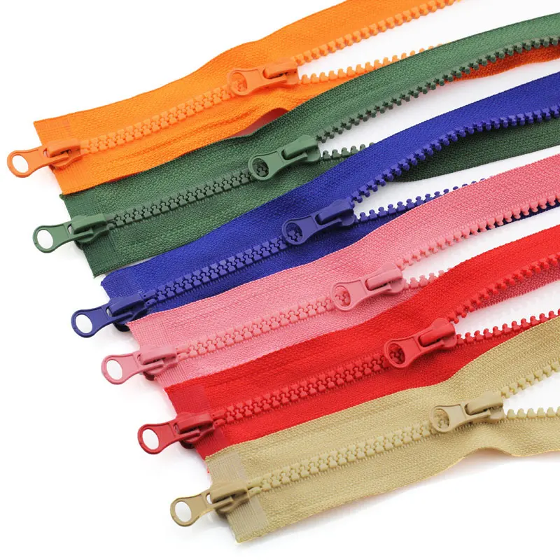 

#5 Double Open Head Resin Zipper Down Jacket Long Chunky Zipper Replacement Handmade DIY Zip Fastener Clothes Sewing Accessories