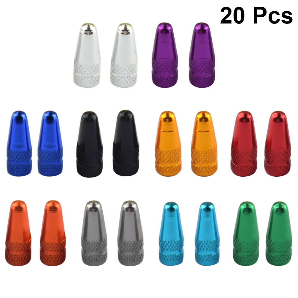 

20pcs Presta Anodized Machined Aluminum Alloy French Style Bike Tire Caps Dust Covers