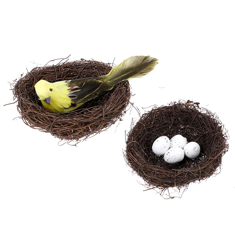 

Artificial Birds Nest Simulation Eggs Model Micro Fairy Garden Decoration Miniature Figurine Toys Crafts DIY Accessories