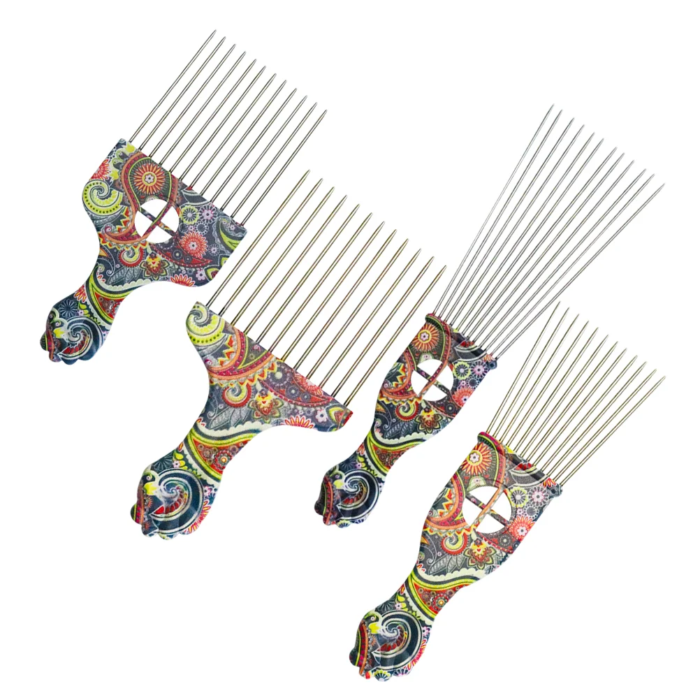 

Hair Pickspick Styling Combs Comb Fist Tool Hairdressing Curly Needle Steel Afro Men Andmetal Lift Wide Smooth