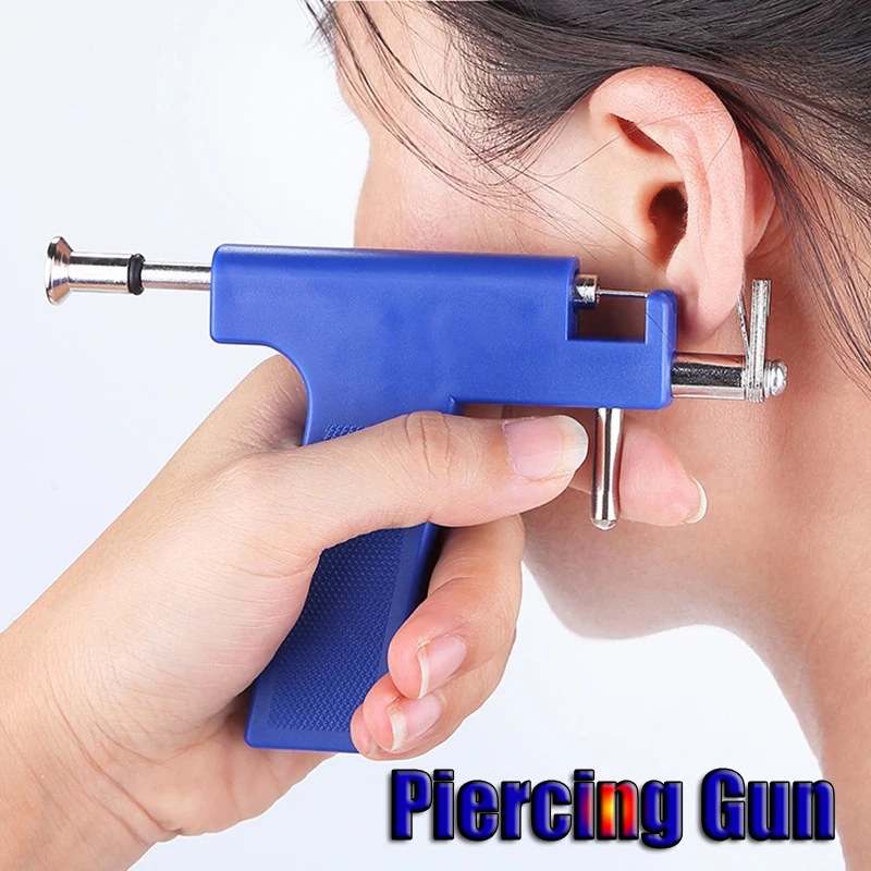 

Body Jewelry Piercing Gun With Ears Studs Tools Ear Nose Navel Piercing Tool Disposable Sterile with 98pcs Ear Studs Gun Kit