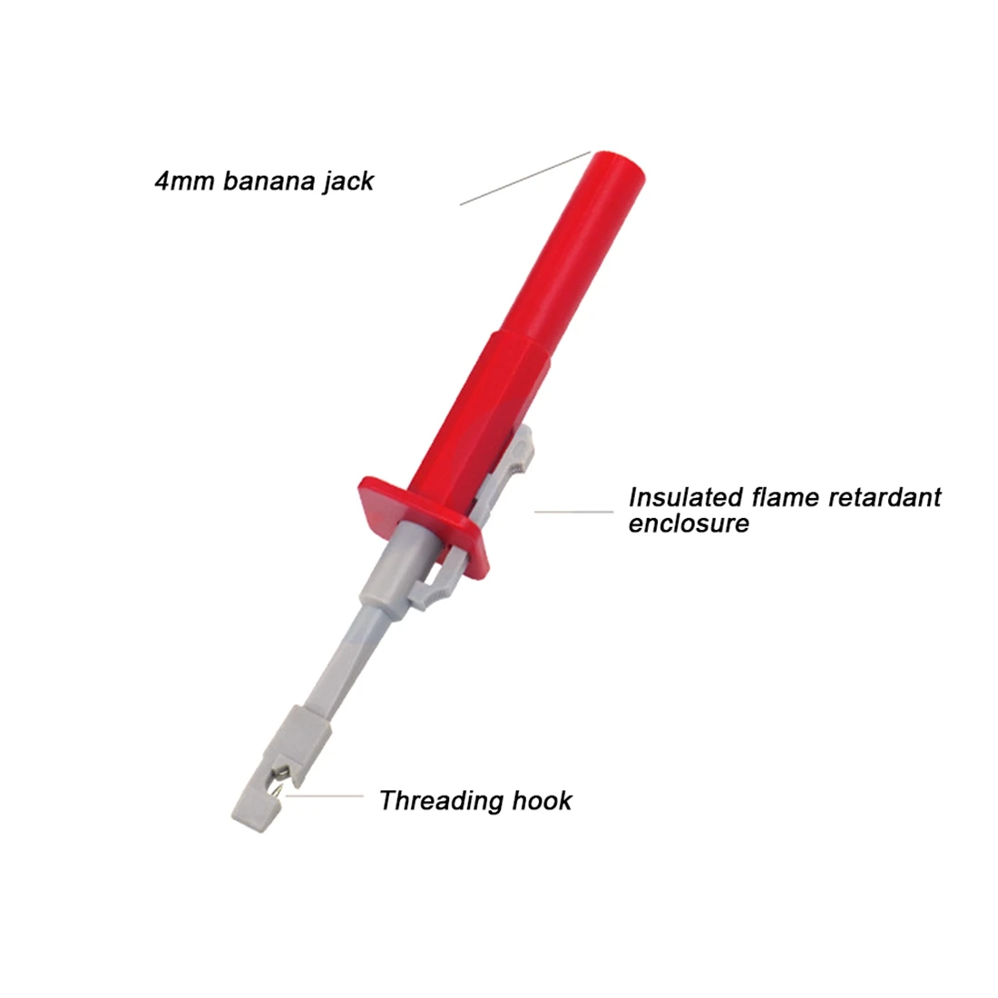 P5006 2 шт. изолированный щуп для пирсинга с зажимом-крючком встроенные Пружинные