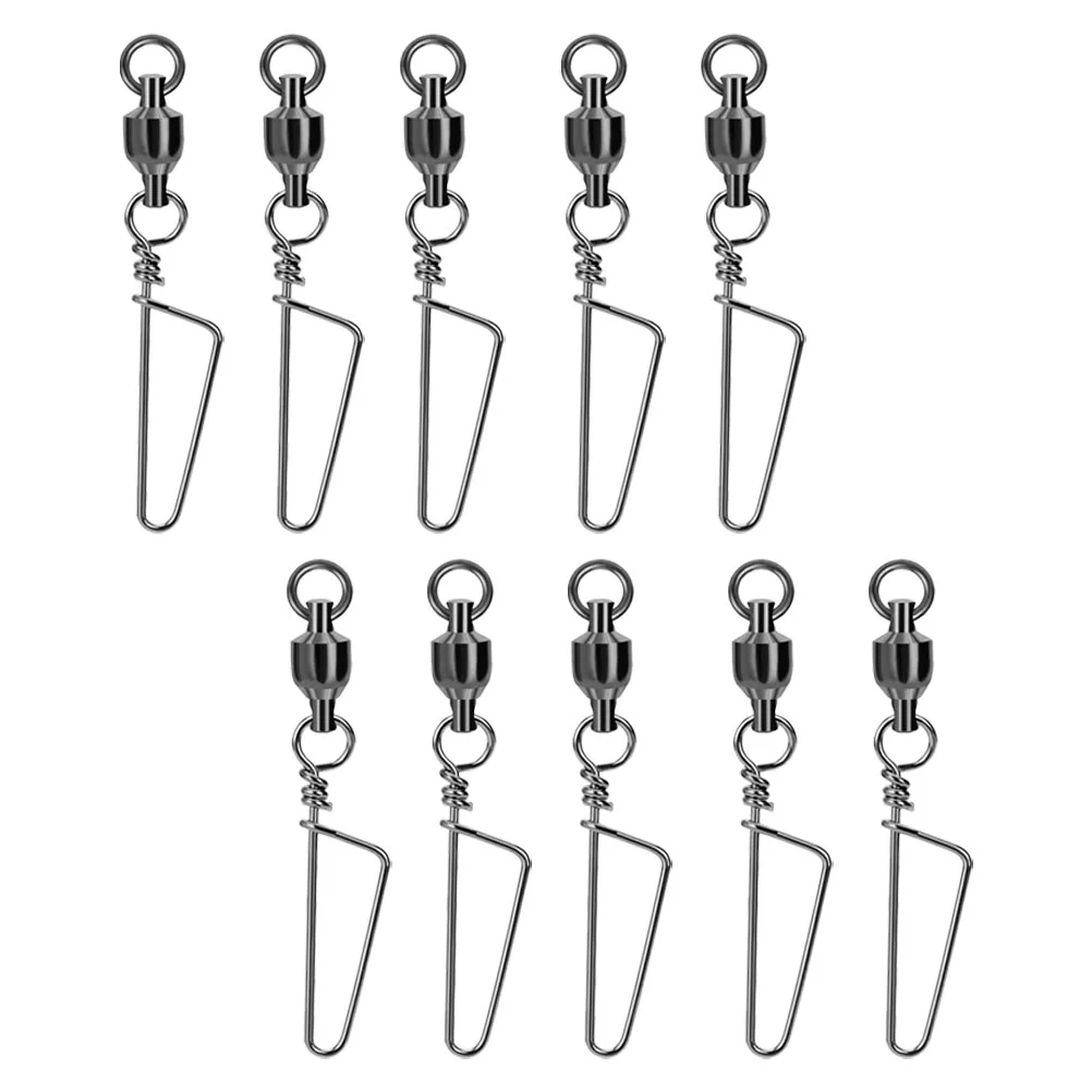 

10Pcs Durable Saltwater Fishing Swivels Fishing Swivels for Saltwater Fishing Freshwater Fishing