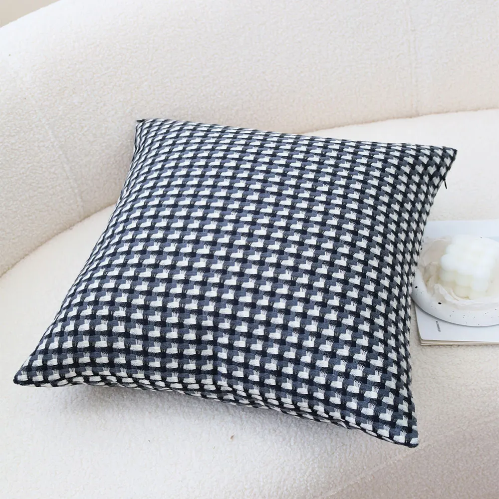 Окрашенная в черную пряжу наволочка для дивана гостиной Funda Cojines De 45x45 чехол