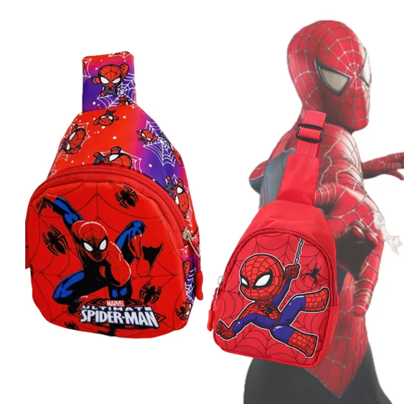 Новинка детская нагрудная сумка Marvel Человек-паук Халк Грут мультфильм аниме на