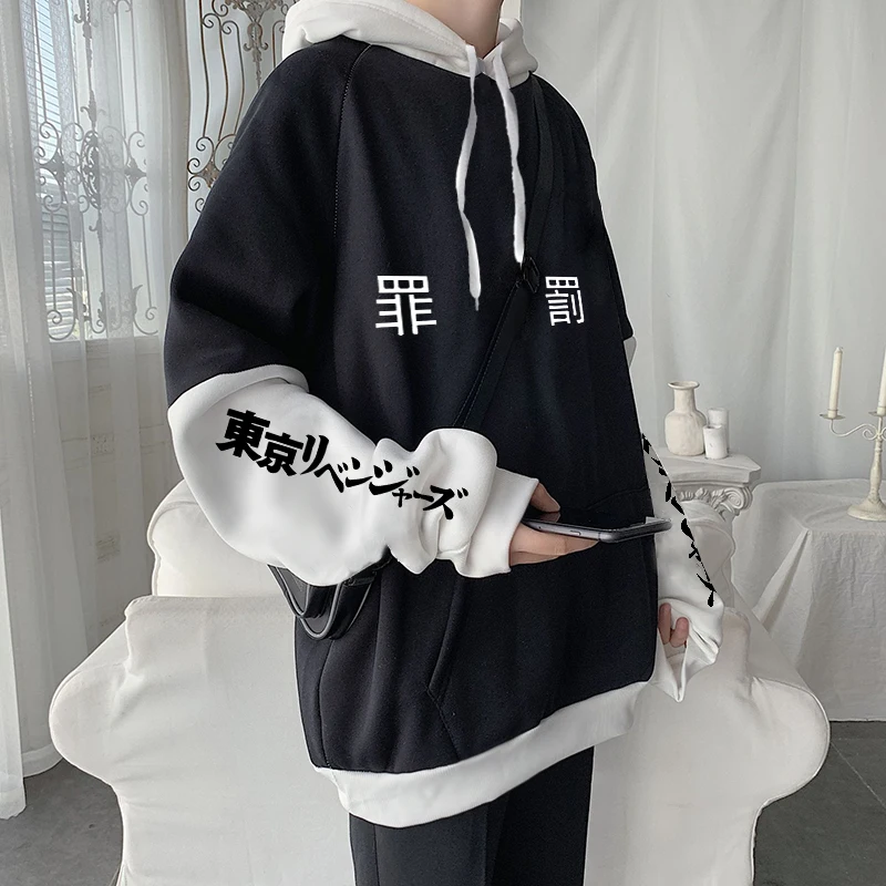 

Funny Anime Tokyo Revengers Hanma Shuji Women Sweatshirt Harajuku Cool Manga Print Winter Warm Oversized Long Sleeve Men Hoodies
