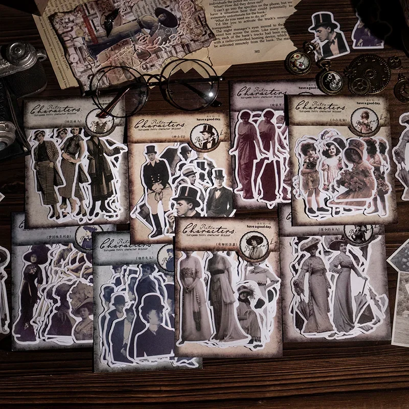 Наклейки для ежедневника женские в викторианском стиле 30 шт. ретро-наклейки