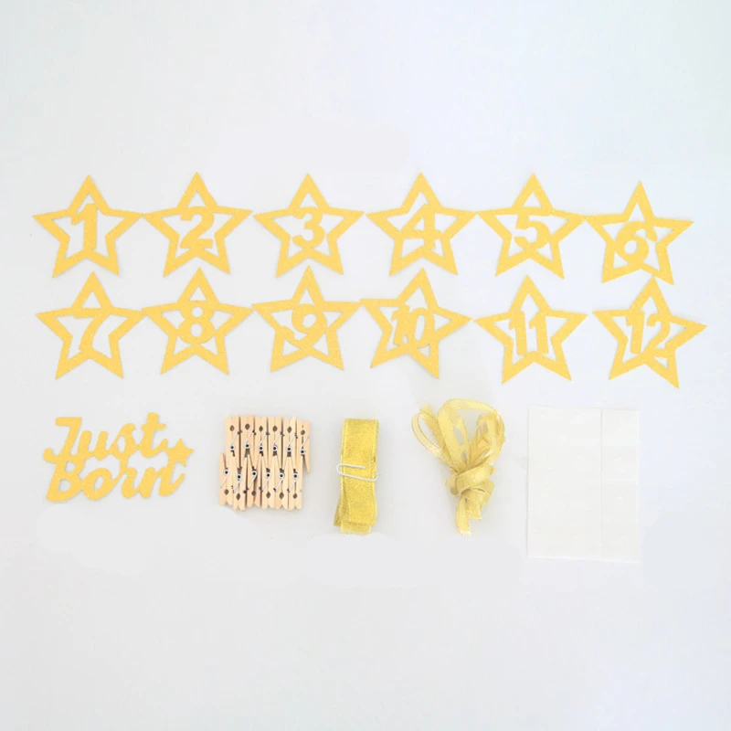 12 шт./набор декоративные зажимы для фотографий на 1-й день рождения ребенка