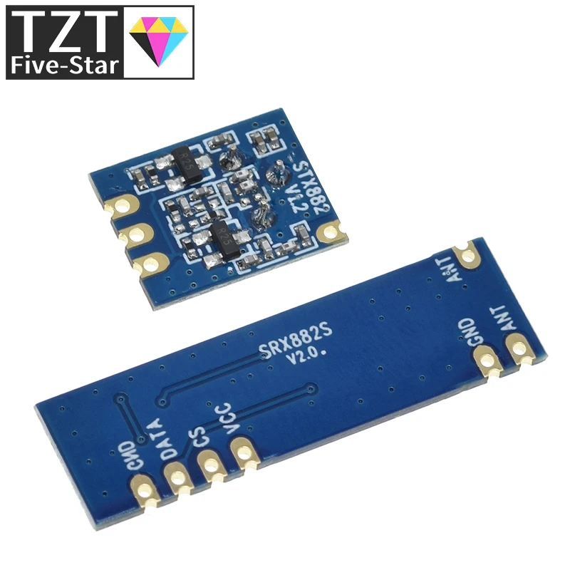 Комплект беспроводного модуля ASK 433 МГц 100 метра STX882 + приемник SRX882 2 медных