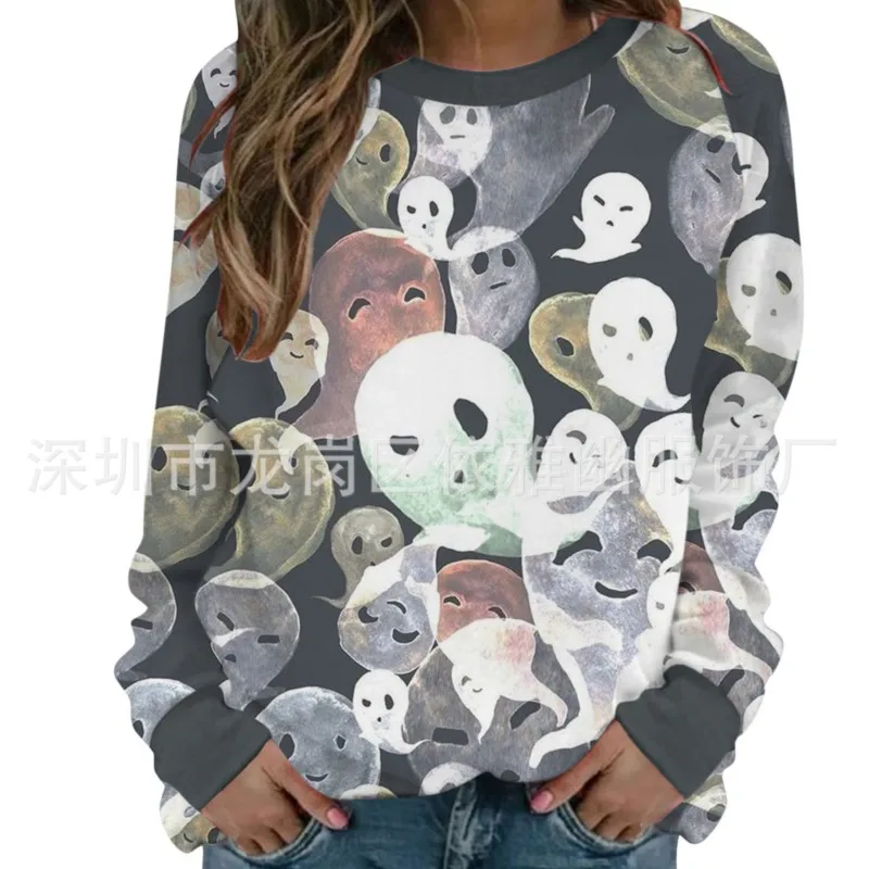 

Женский свитер с длинным рукавом, с круглым вырезом