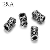 4pieces stainless steel slide beads mirror polish for bracelet necklace making fit 5mm leather jewelry diy openwork slider beads