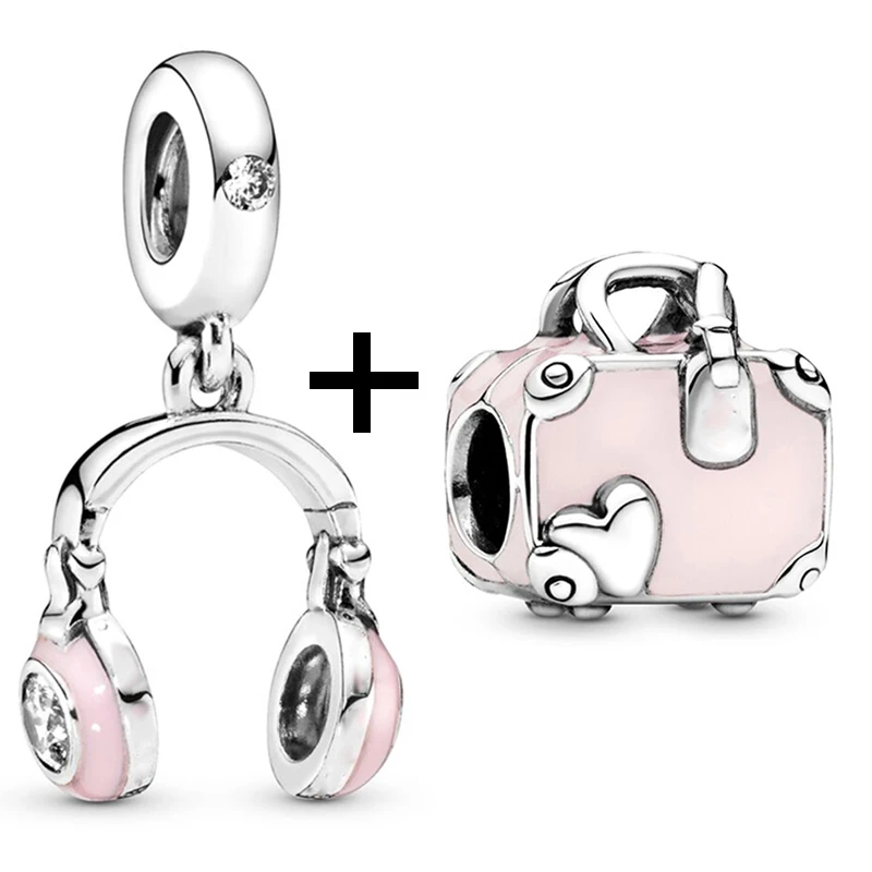 2 шт./лот серебряные бусины с перьями подвеска подходит для DIY брендовых браслетов