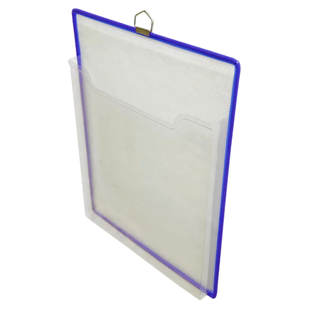 

Plastic Pocket Folders Receipt Organizer File Storage Bag Office Accessory Single 32.3X24.3CM Blue Holder Transparent Container