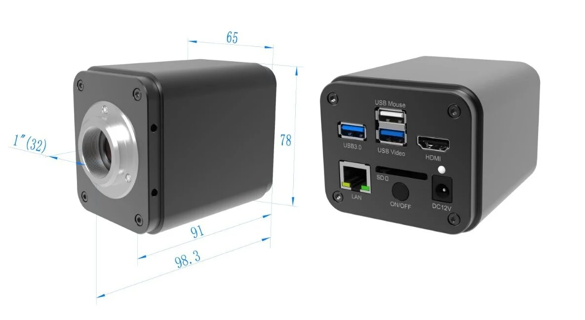 60 кадров в секунду @ 3840*2160 USB3.0 и сетевой выход CMOS-камера с креплением C Камера для