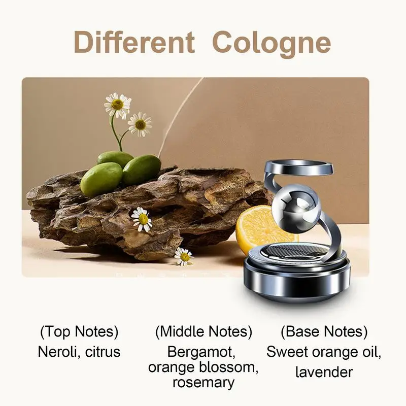 z zapachami samochodowymi odświeżacz powietrza dyfuzor zasilany energią słoneczną obrotowe zapachy obrotowy oczyszczacz aromaterapia dla pojazdu