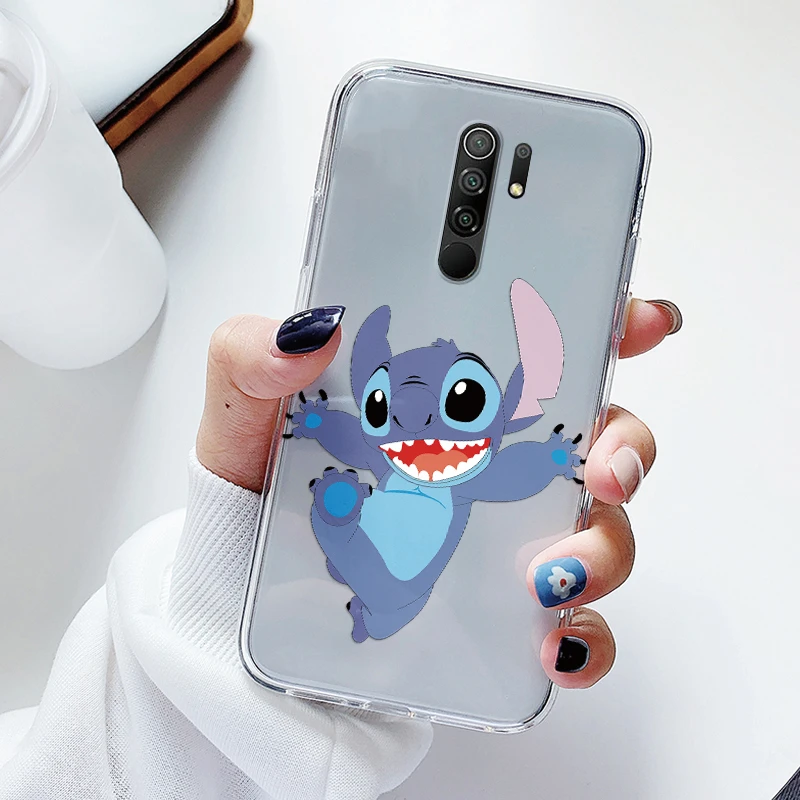 Задняя крышка для Redmi 9 Роскошный прозрачный чехол телефона Лило и Стич