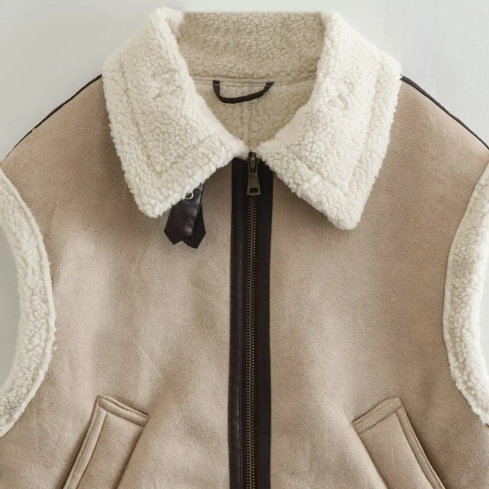 Новинка 2024 осень/зима женская новая модная повседневная майка-поло на молнии с