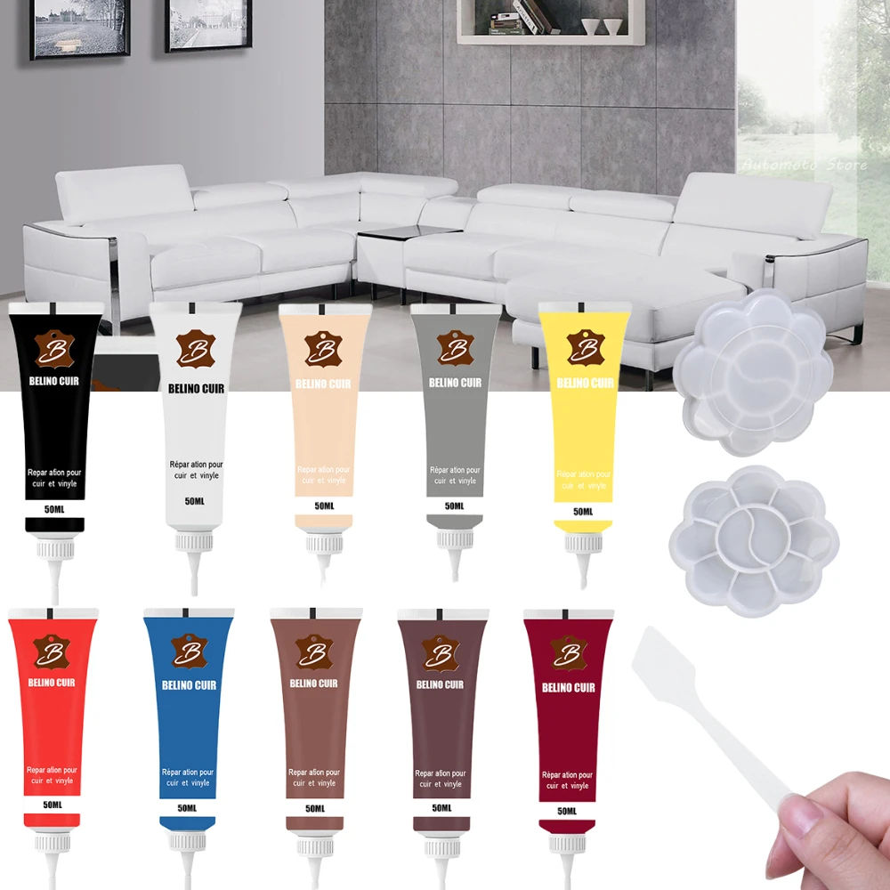 

50ml Leather Repair Cream Vinyl Repair Kit Auto Car Seat Sofa Coats Holes Scratch Cracks Rips Liquid Leather Repair Tool