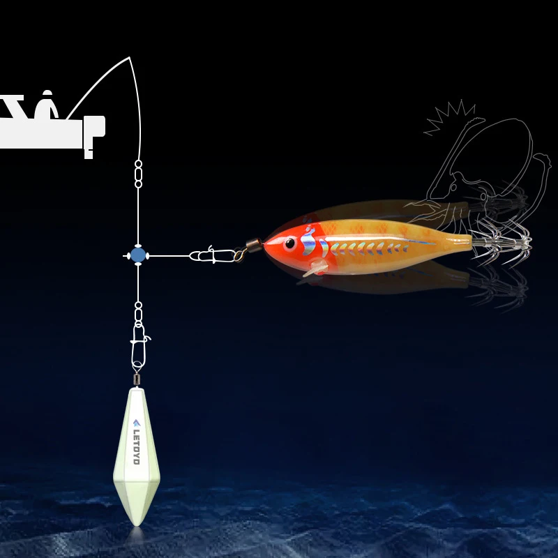 1 шт. 75 мм 5 г светящиеся рыболовные снасти приманки для креветок джиг-крючок