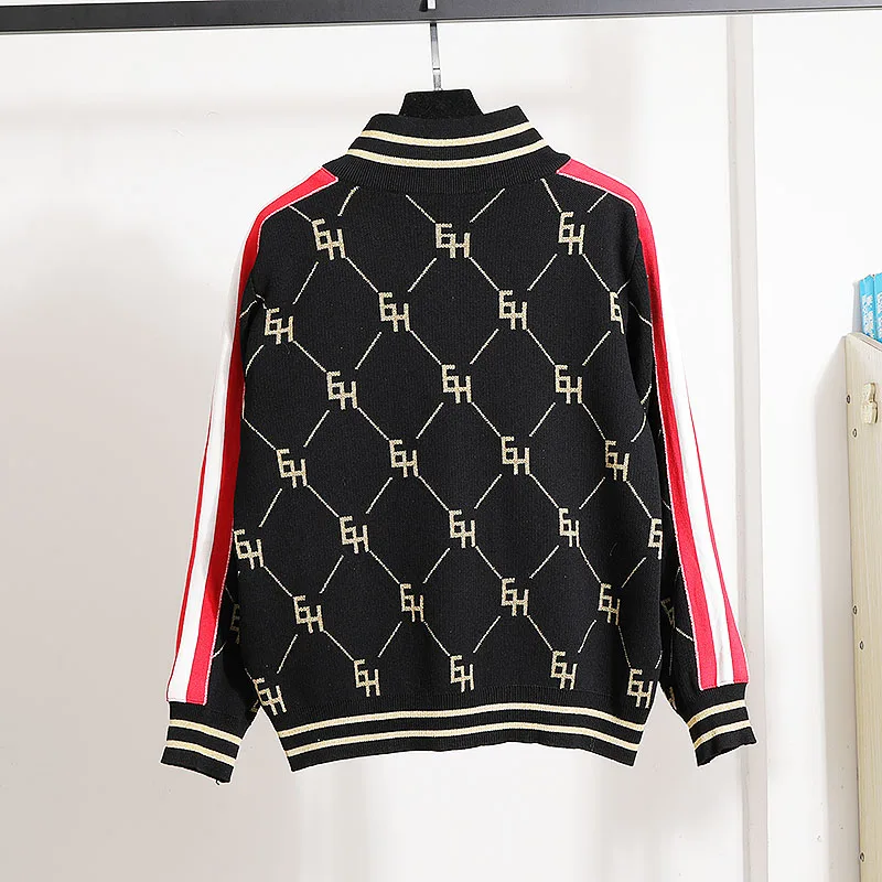 Женский комплект из двух предметов вязаный жакет с вышивкой и повседневные брюки