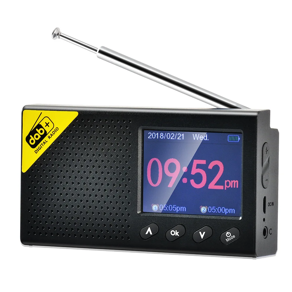 Digital Bluetooth LCD Display DAB Radio Automatic Tuning DAB AM FM Radio Multilingual Portable Outdoor Speaker Weather Forecast