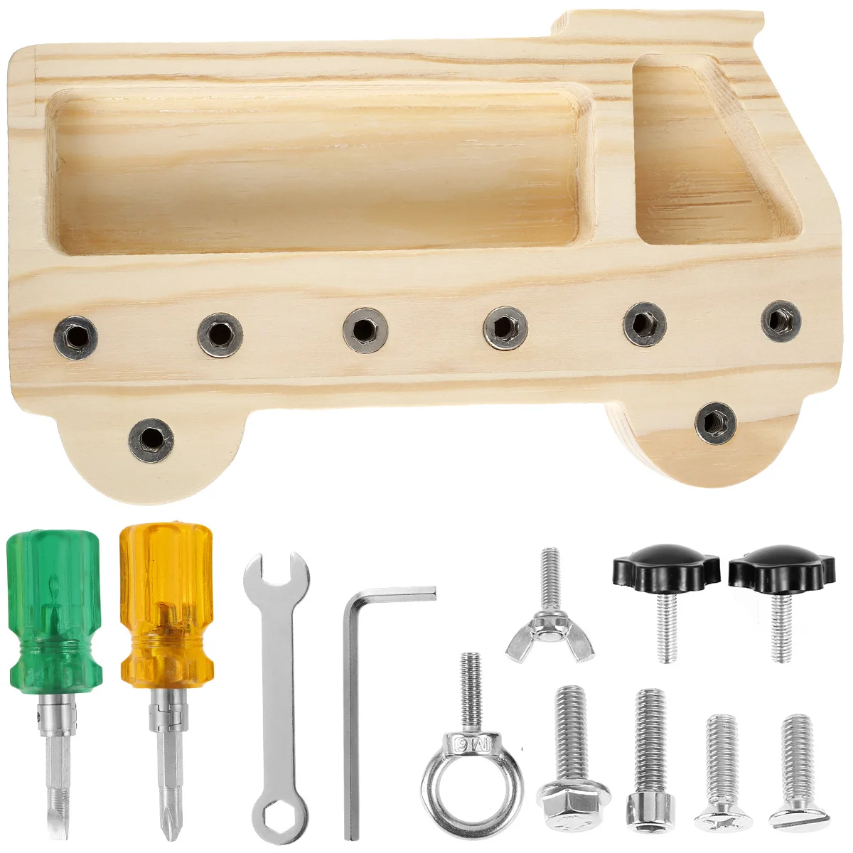 

Montessori Puzzle Screw Driver Board Wooden Busy Board Toys Basic Skills Game Educational Sensory Toy for Kids Toddlers